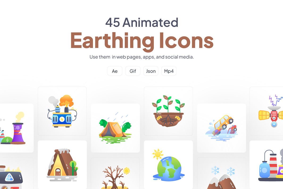 Earthing Animated Icon Set, a Duotone Icon by Prosymbols (Photo 1 of 3)
