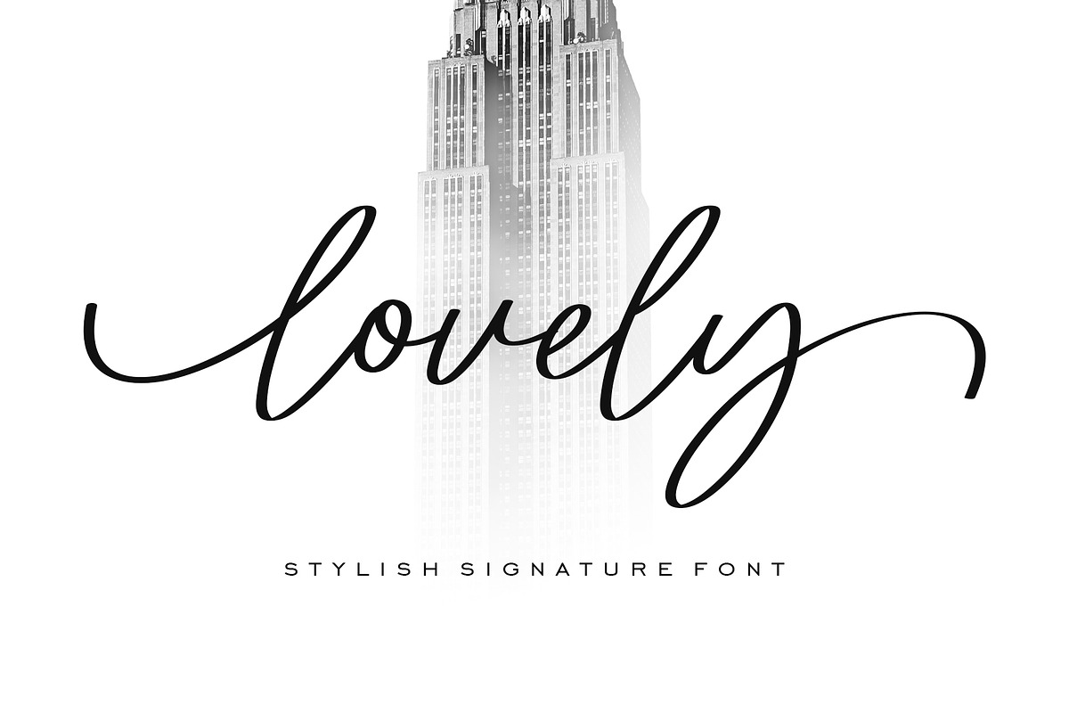 Lovely, a Script Font by Artkenza (Photo 1 of 7)