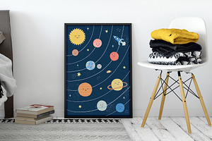 Solar System. Space & Planets Set