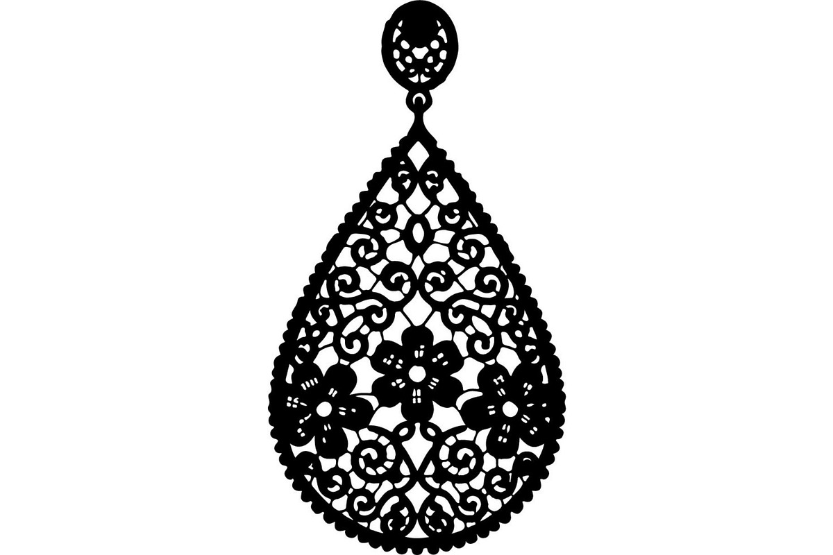 Ornamental Earring SVG Bundle, an Object Graphic by Designer_Momina (Photo 17 of 20)