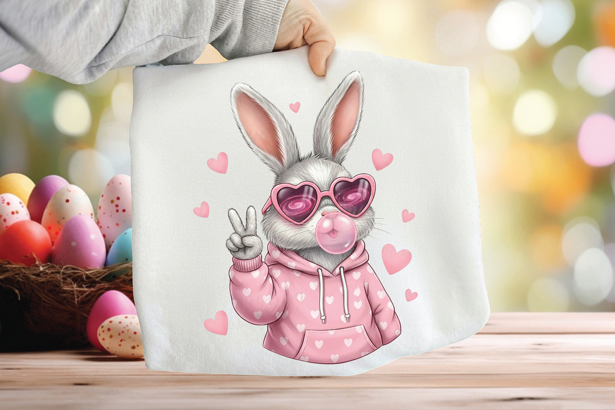 Funny Easter Bunny PNG, an Illustration by CraftArtStudio (Photo 1 of 4)