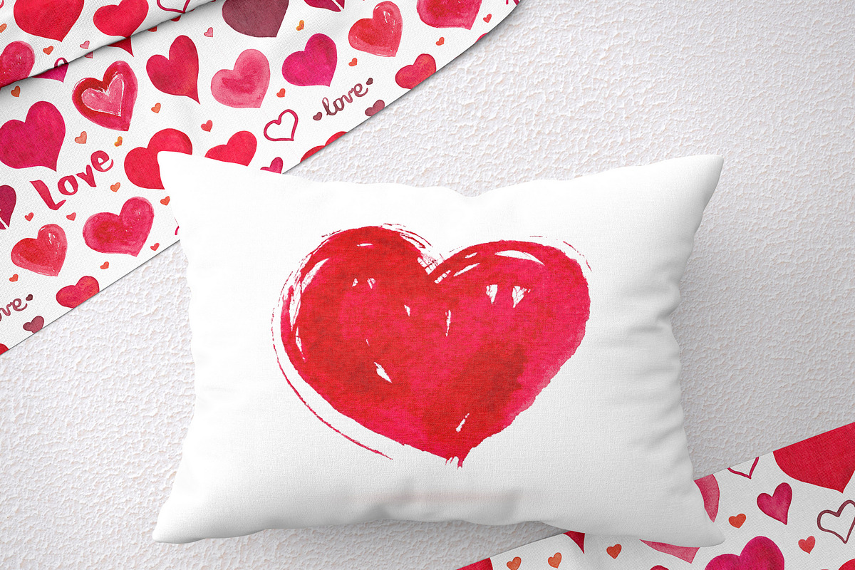 Valentine's Day watercolor pack, a Decorative Illustration by MarBom (Photo 5 of 7)