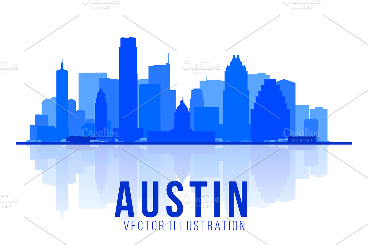 Austin Texas skyline illustration, an Illustration by Sky and glass (Photo 5 of 6)