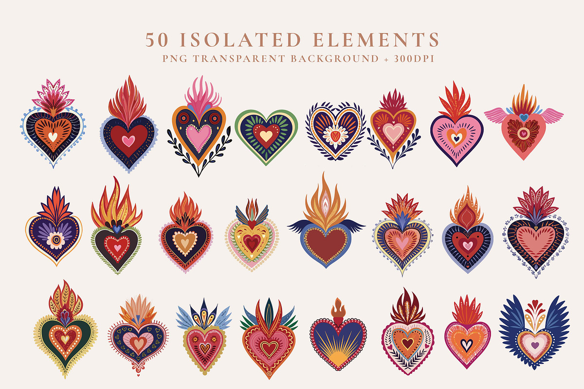 Perfectly Imperfect Mexican Hearts, a Graphic by Paper Flowers Studio (Photo 4 of 6)