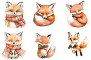 Cute Baby Foxes Clipart PNG, an Illustration by SinaCreation (Thumbnail 3 of 5)