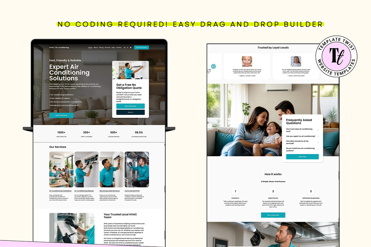 HVAC Squarespace Website Template, a Squarespace Template by Template Twist Shop (Photo 7 of 9)