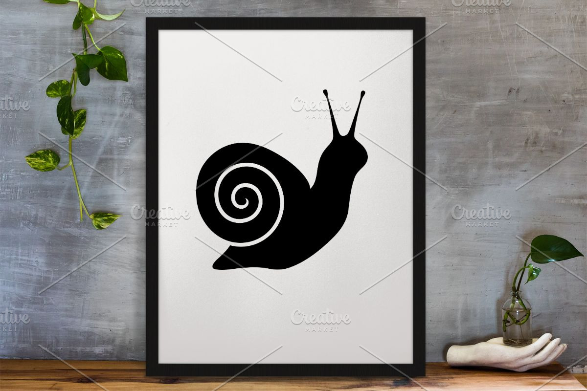 Snail Silhouette SVG, an Animal Illustration by newminddesign (Photo 3 of 3)