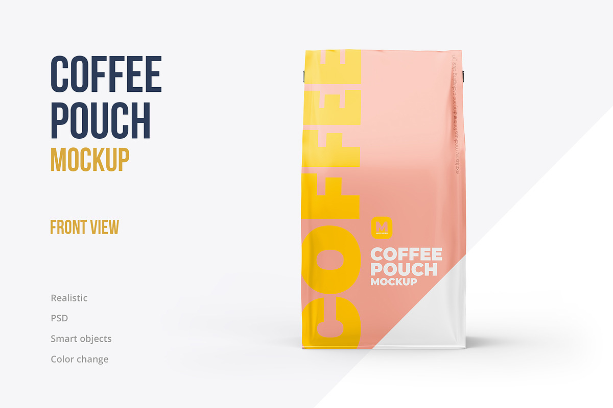 Coffee pouch mockup. Pack 6 PSD, a Cups & Container Mockup by easymock (Photo 2 of 12)