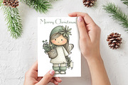 Whimsy Christmas Fairy Girl Clipat, a Seasonal Illustration by V Design Creator (Thumbnail 7 of 8)