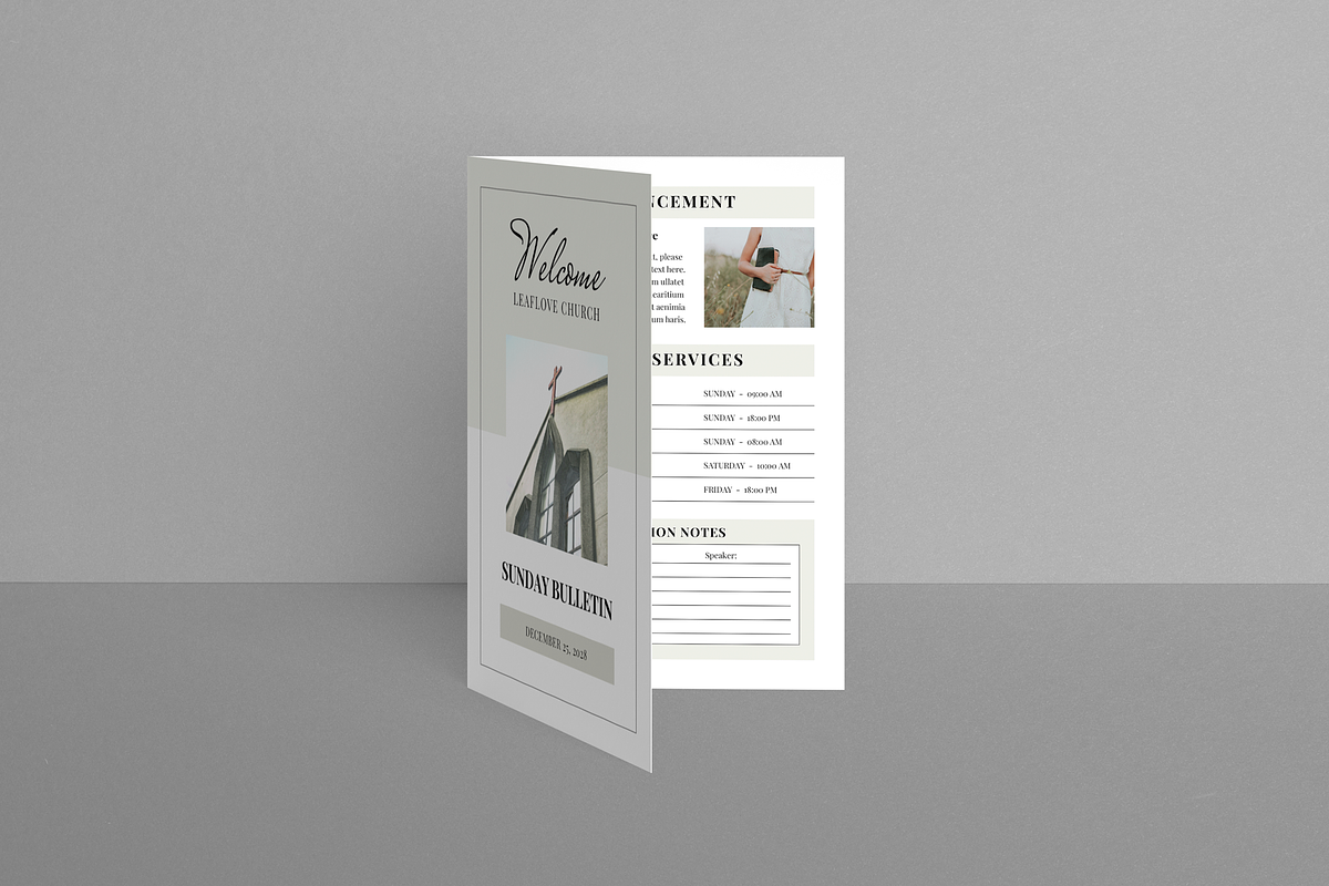 Church Bulletin, an Invitation Template by Leaflove (Photo 4 of 5)