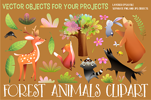 Forest Animals and Nature ClipArt