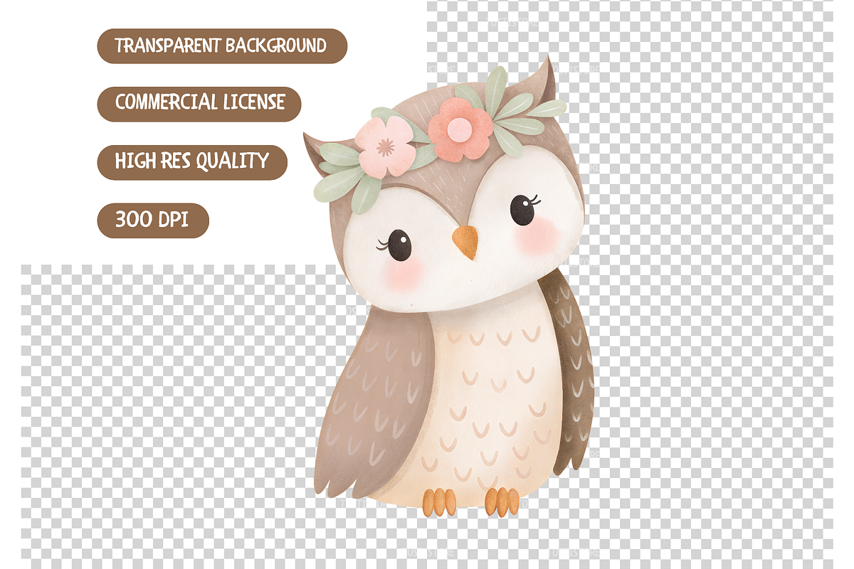 Watercolor Woodland Clipart Bundle, an Illustration by TatiMockup (Photo 4 of 4)