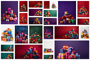 86 Gift boxes with ribbons and bows, a Holiday Photo by Handmadefont (Thumbnail 4 of 90)
