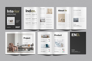 Interior Design Magazine Template, a Magazine Template by ClickPaint_Studio