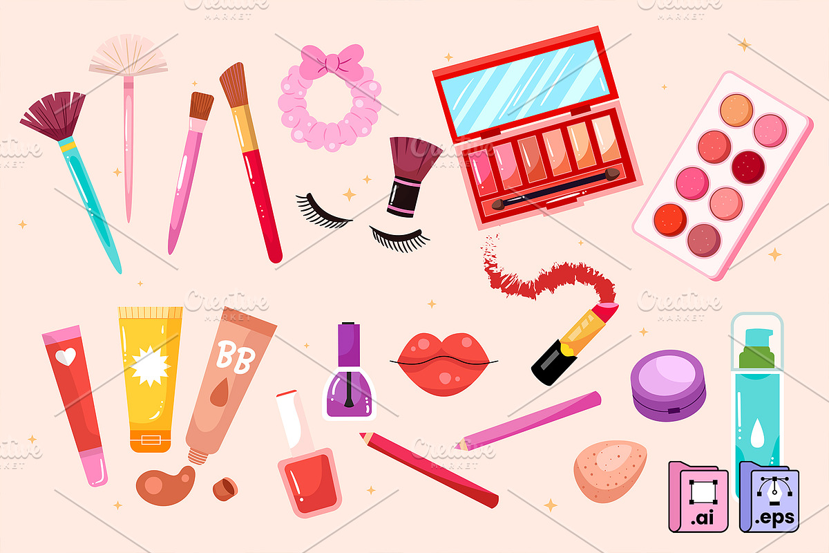 Cosmetic Beauty Set, an Object Graphic by MISS CHATZ (Photo 2 of 3)