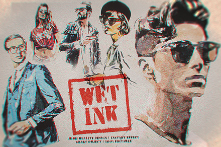 Rolled Ink Vector Text Effects preview 8