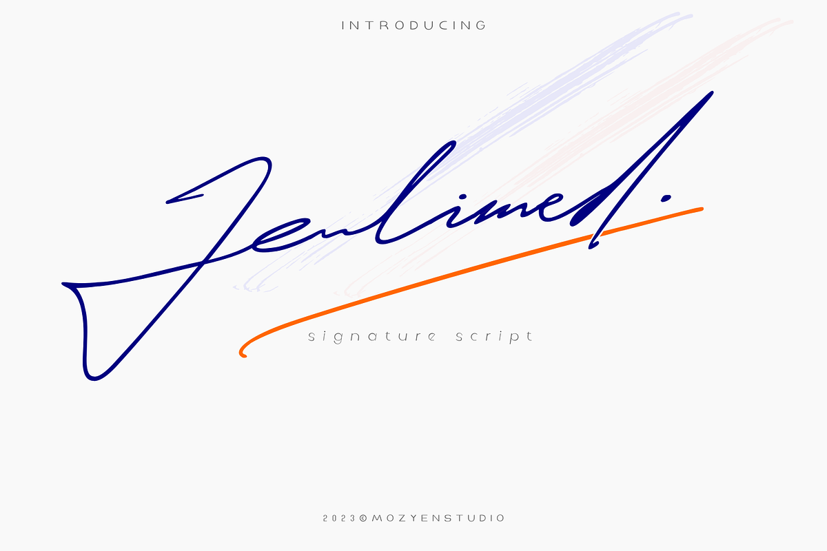 Jeulimed | Signature Script, a Script Font by Mozyen Studio (Photo 1 of 11)