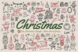 Hand Drawn Whimsical Christmas Icon, an Outline Icon by Baleee