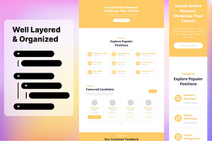 Job Recruitment Wireframe Website 09