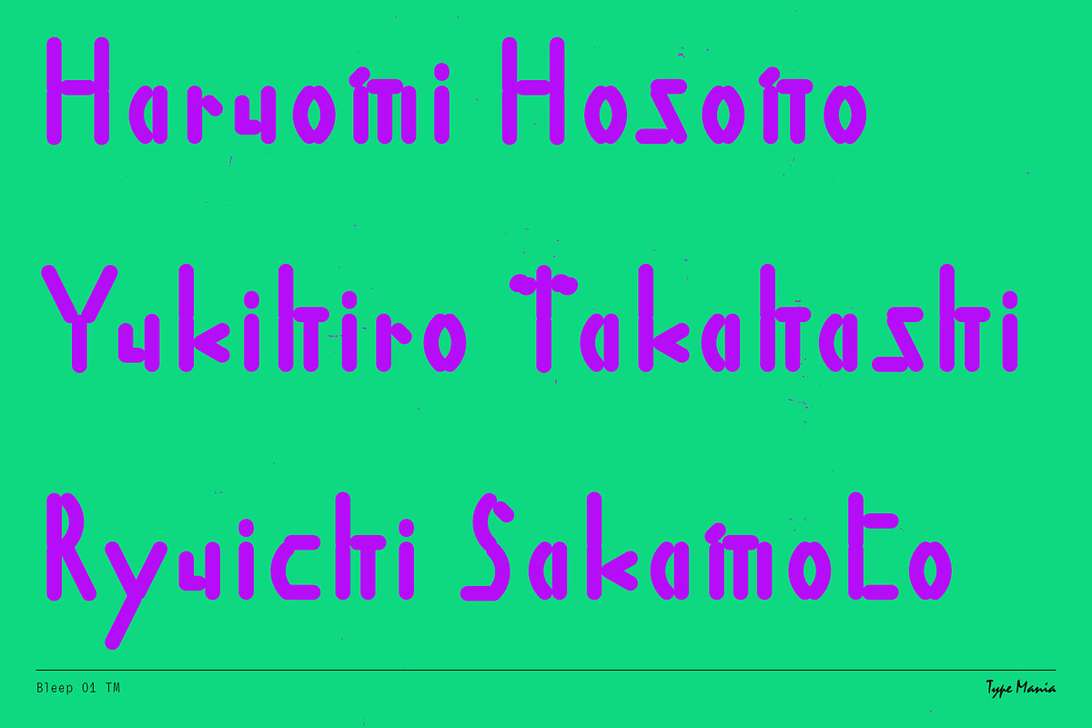 Bleep 01 TM – Experimental Cozy Type, a Sans Serif Font by Type Mania (Photo 7 of 10)
