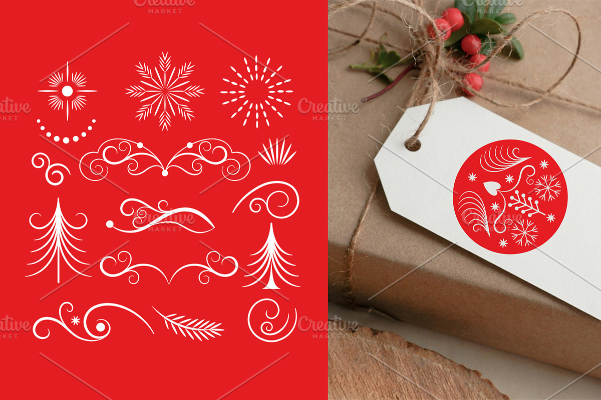 Christmas Ornaments Set, a Decorative Illustration by lenlis (Photo 12 of 13)