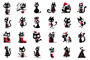 funny Christmas cat clipart, an Illustration by CreationArt (Thumbnail 2 of 5)