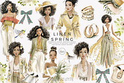 Spring romantic watercolor clipart, a Decorative Illustration by Patishop Art (Thumbnail 1 of 9)