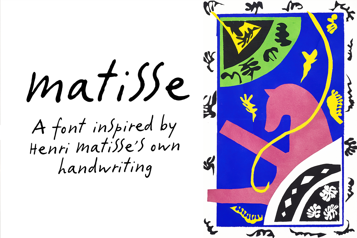 Matisse - Expressive Font, a Handwritten Font by Lilithcollageart (Photo 1 of 14)
