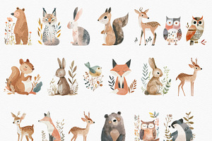 Watercolor Woodland Animals Nursery