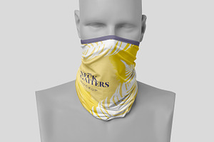 Neck Gaiter Mockups, a Mask Mockup by GfxFoundry