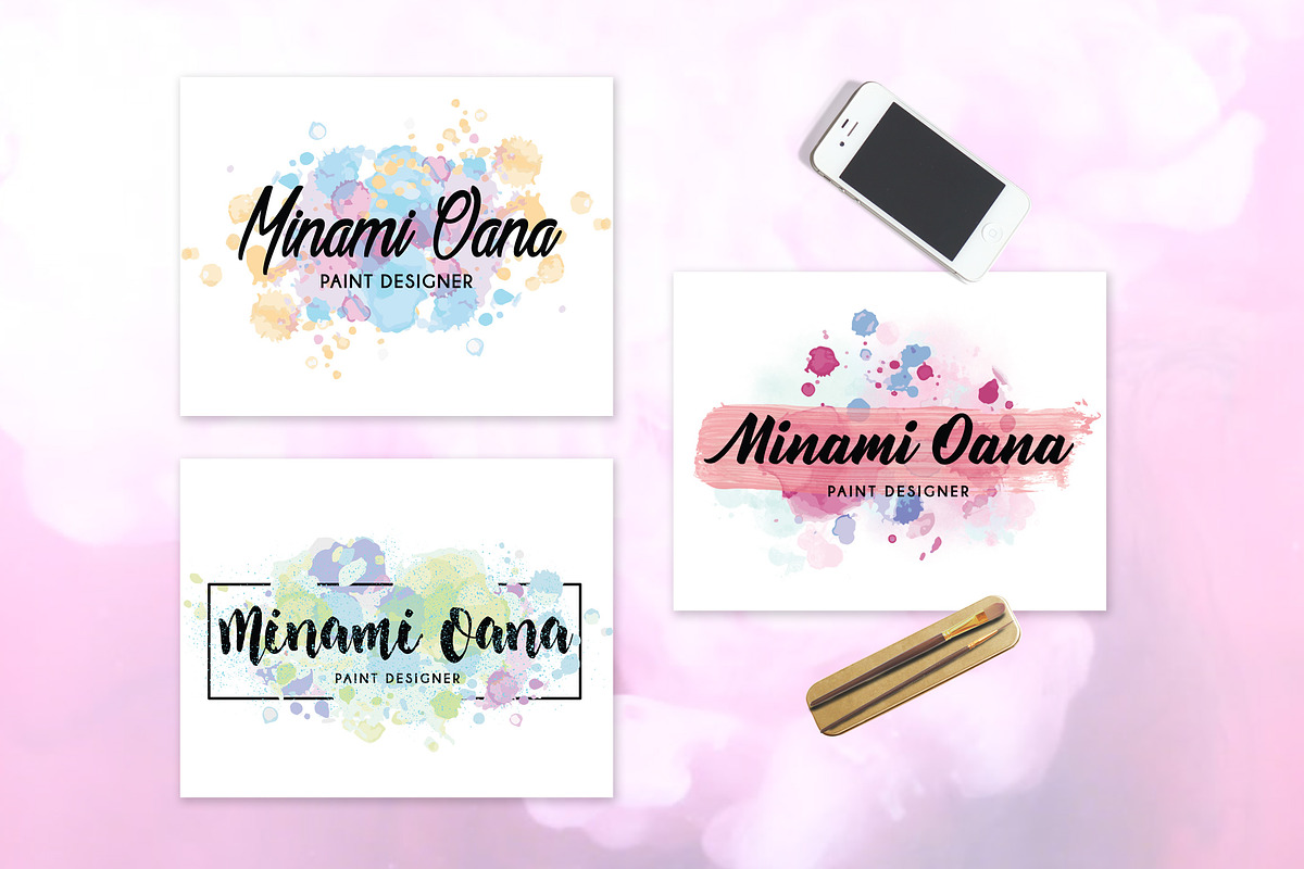 Watercolor & Brush Stroke Logos Kit, a Branding & Logo Template by AN Productions (Photo 14 of 50)