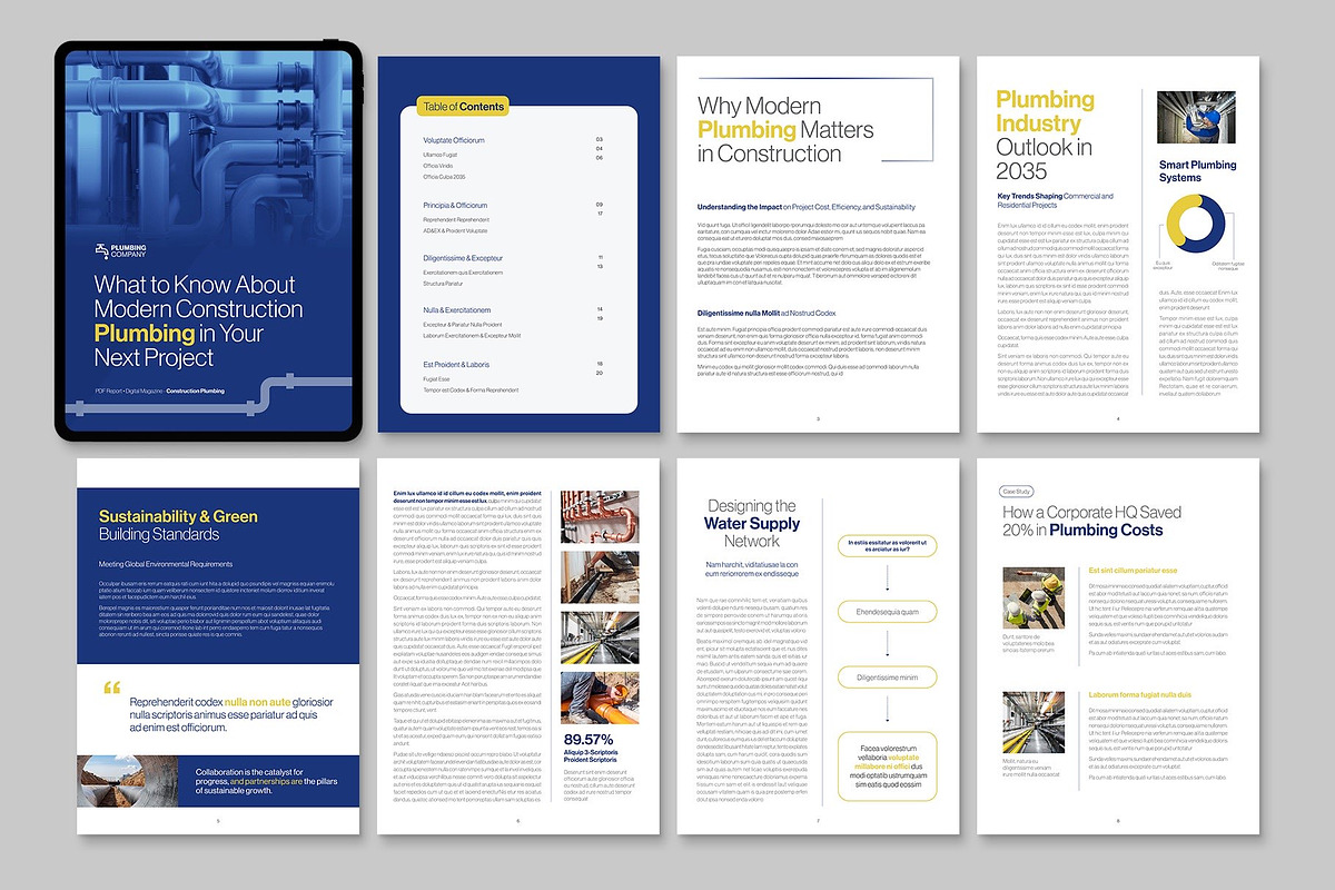 Digital Brochure & Report Template, a Brochure Template by BrandPacks (Photo 2 of 6)