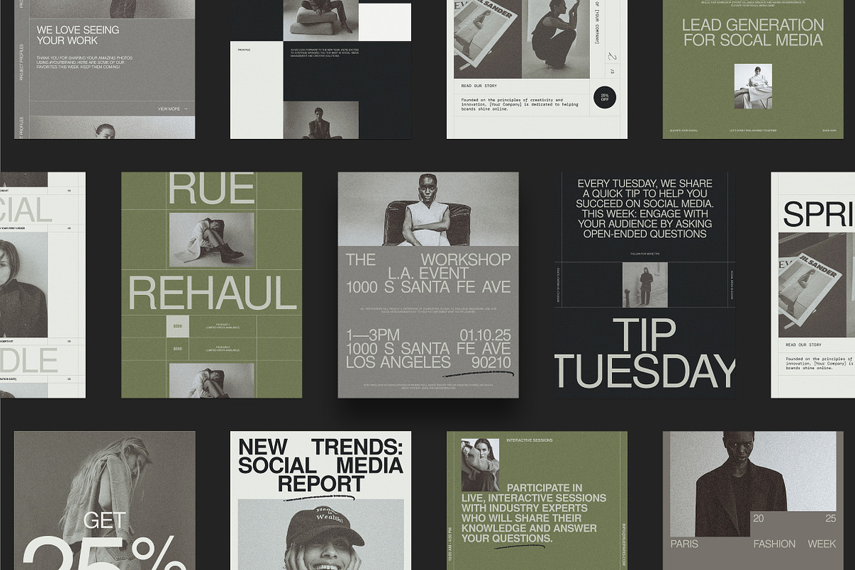 RUE | Social Media Kit part 2 | Creative Market