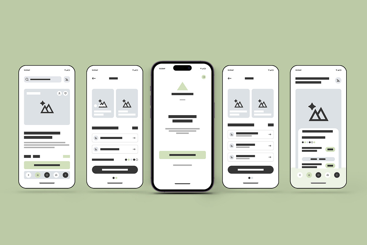 Mobile App UI UX Design Wireframe, a Wireframe Template by MightyDesign (Photo 1 of 7)