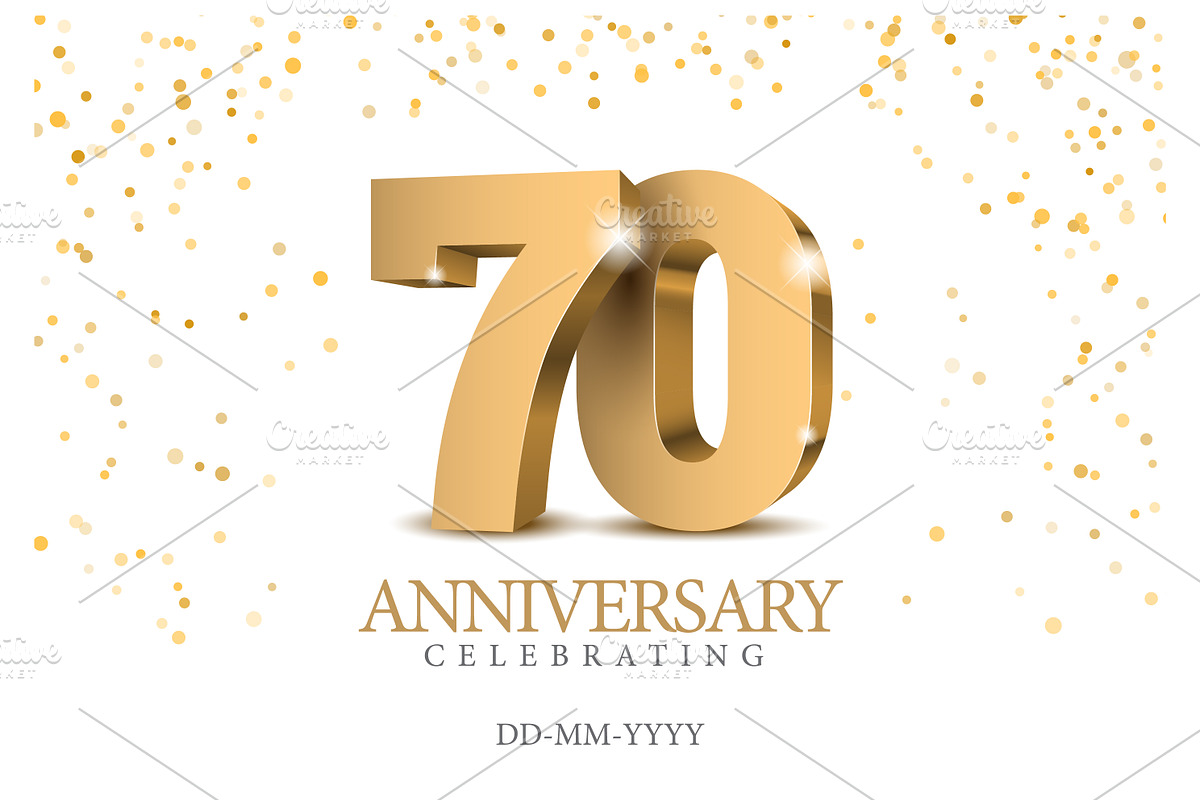 Anniversary 70. gold 3d numbers, a Decorative Illustration by Sunny (Photo 1 of 2)