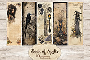 Book Of Spells Bookmarks, a Seasonal Illustration by GlamArtZhanna (Thumbnail 1 of 3)