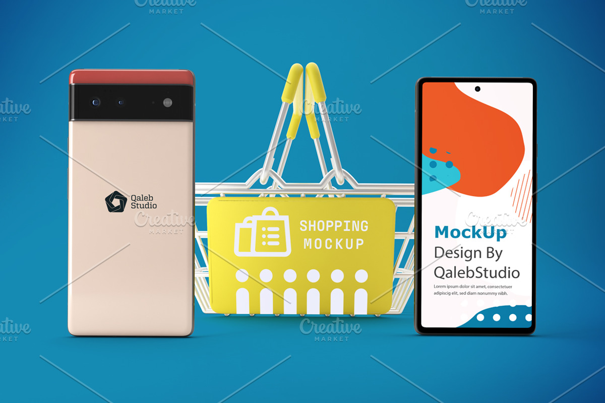 Pixel 6 Shopping Mockup, an Android Mockup by Qaleb Studio (Photo 4 of 13)