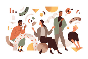Creative studio team work together, a Person Illustration by Good Studio