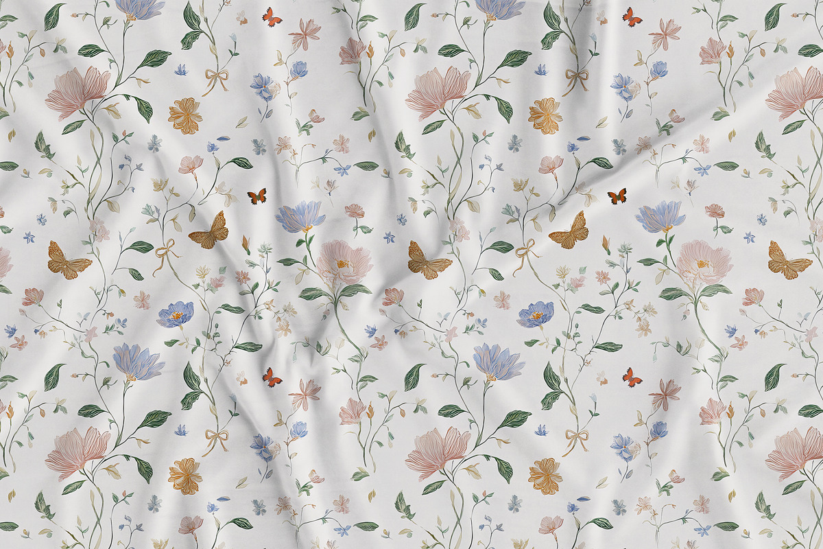 Romantic Floral Seamless Patterns, a Pattern Graphic by Olya Creative (Photo 11 of 17)
