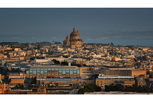 Gozo Cathedral dominating the, an Architecture Photo by Goinyk