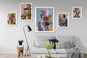 Cubist Floral Portrait Illustration, a Decorative Illustration by Housui Patterns (Thumbnail 16 of 17)