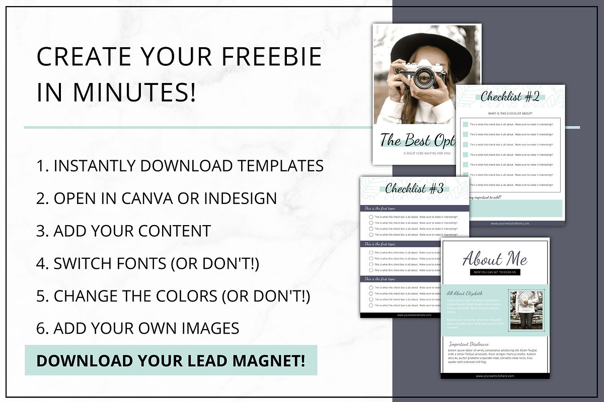 Lead Magnet Templates Canva InDesign, a Magazine Template by Lady Boss Studio (Photo 3 of 10)