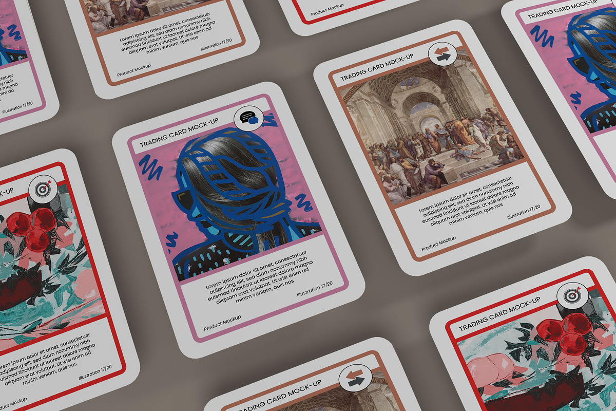 Trading Card Display Mockup, a Print Template by Thirtypath Studio (Photo 1 of 5)