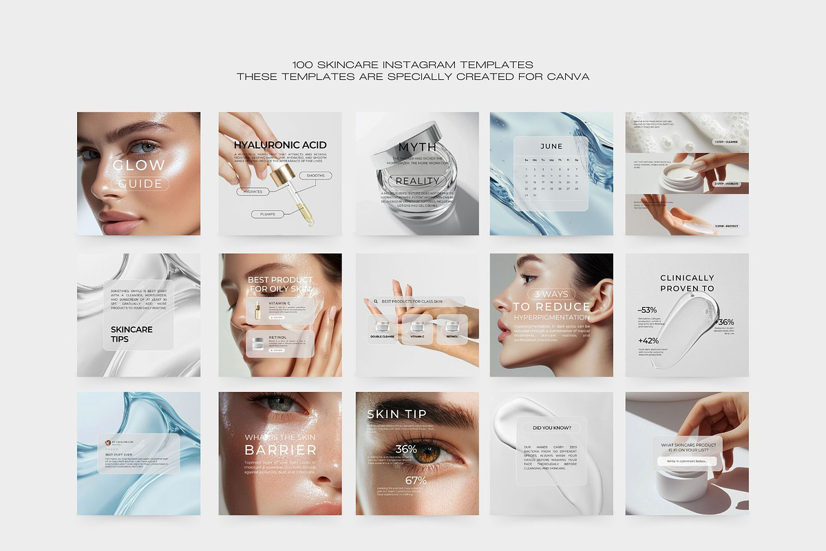 200 Skincare Instagram Templates II, a Social Media Template by Instprofi | Studio Estimo (Photo 2 of 9)