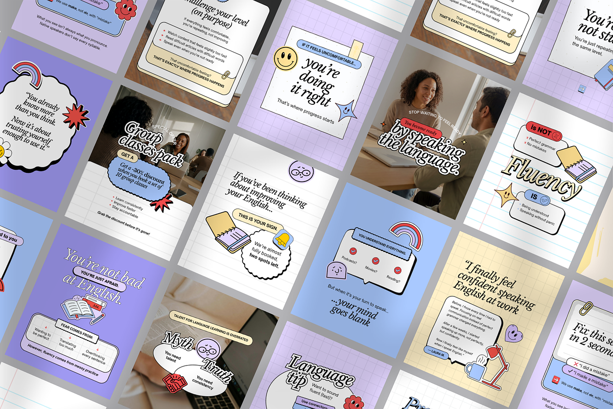 Language Coach Canva Templates, a Social Media Template by CanvaTemplateClubCo (Photo 1 of 11)