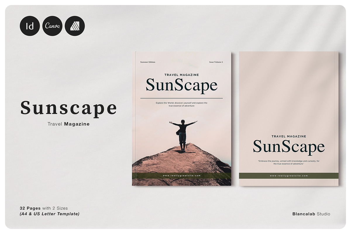 SUNSCAPE Travel Magazine, a Magazine Template by BlancaLab Studio (Photo 1 of 9)