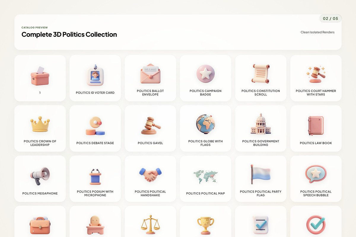 3D Politics, an Emoji Icon by River Visual (Photo 2 of 5)