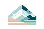 Geometric Mountain Icons Pack, an Object Graphic by yasushie (Thumbnail 9 of 12)