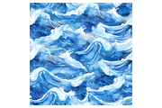 Watercolor Waves Digital Paper, a Pattern Graphic by Chromolume Studio (Thumbnail 11 of 28)