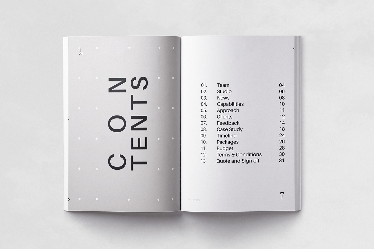 Minimalism Proposal Design Template, a Brochure Template by ArtisanaAura (Photo 3 of 15)
